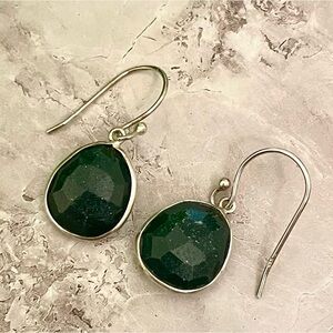 Aventurine Sterling Silver Earrings 925